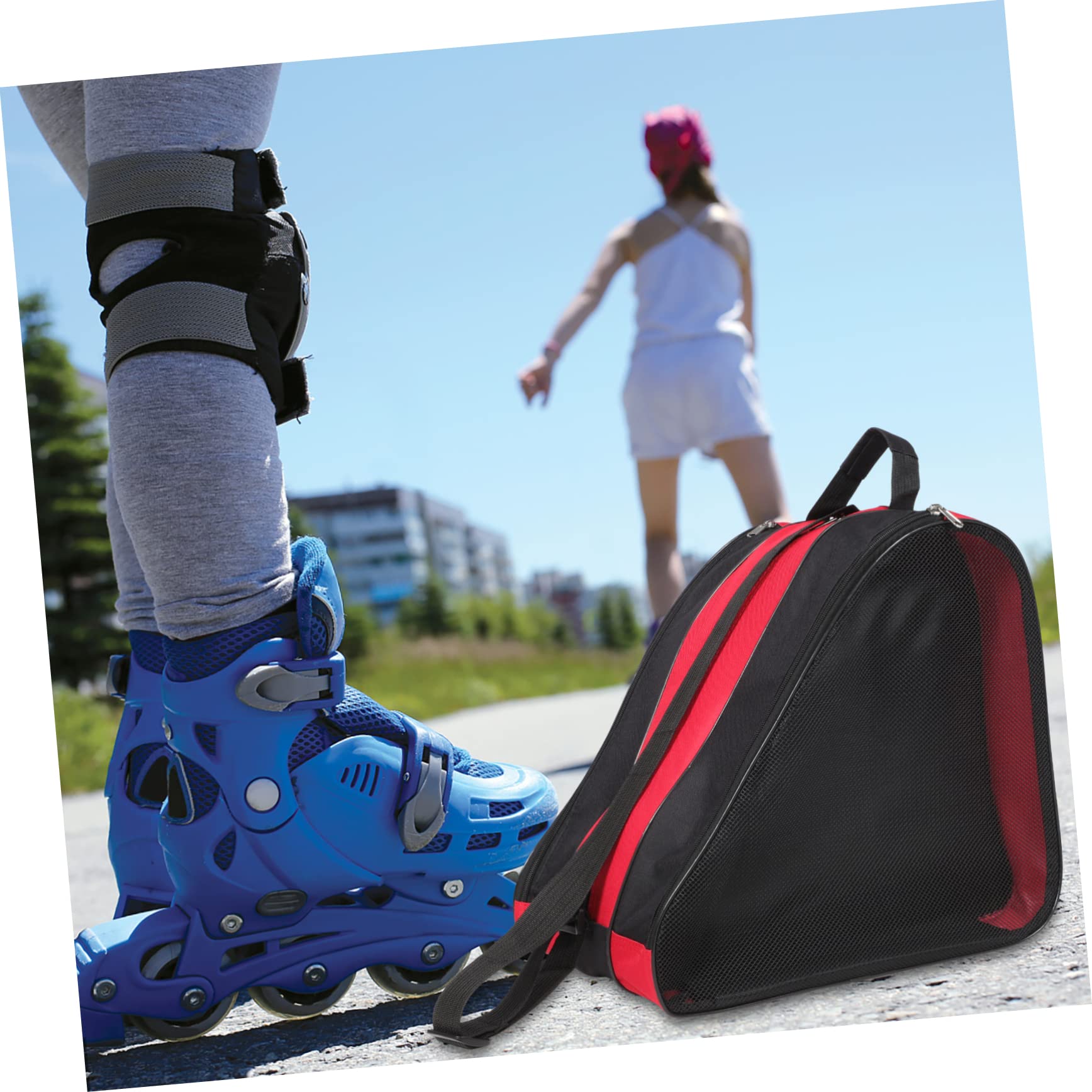 UPKOCH 2pezzi Borsa per Pattini da Ghiaccio Oxford, Custodia Portatile Riutilizzabile Cordino per Riporre e Trasportare Pattini