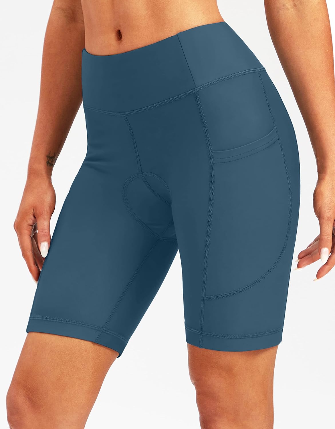 Bikewa Women's 4D Padded Bike Shorts Cycling Riding Road Biking Bicycle Cycle Shorts for Women Zipper Pockets - Image 2