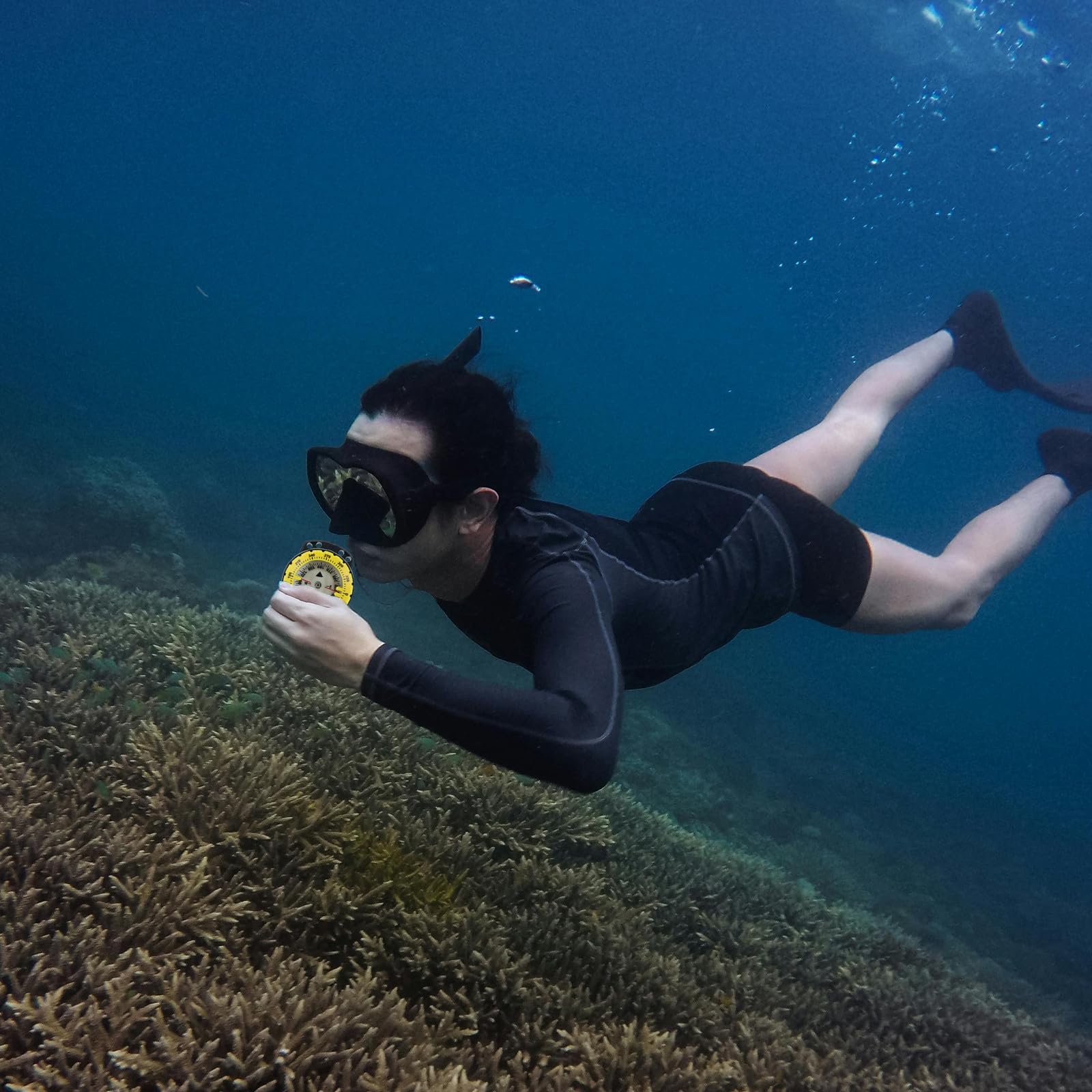 Bussola da Immersione Luminosa con Cinturino Elastico