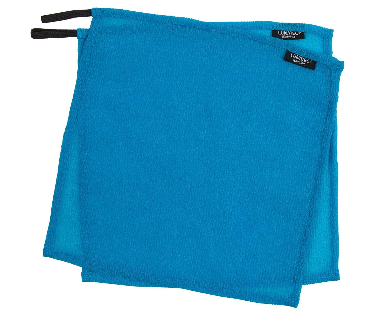 Gant de toilette en flanelle LUNATEC lavette exfoliante et serviette de voyage