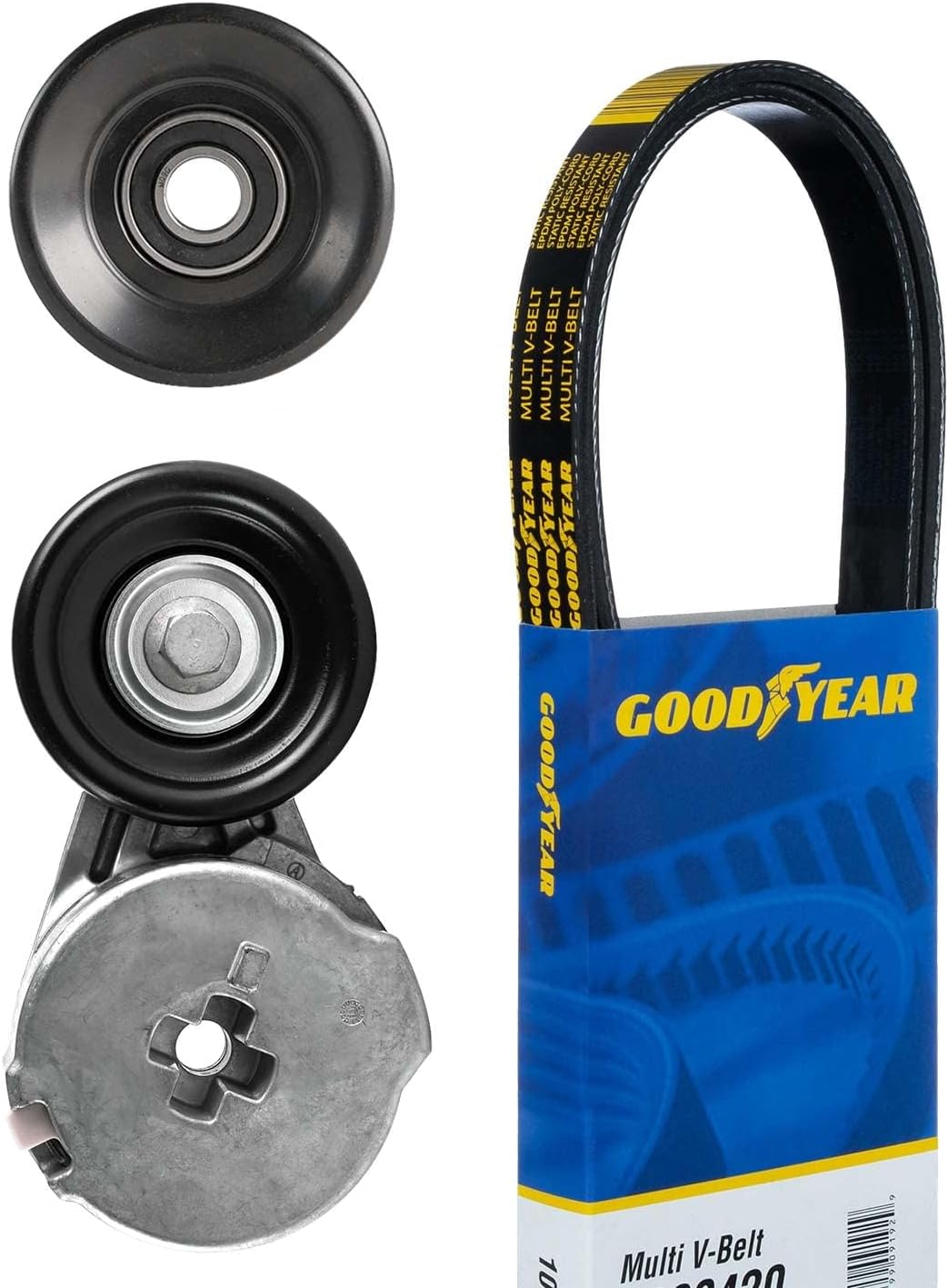 Goodyear 3077 Serpentine Belt Drive Component Kit for Ford Ranger (1998-01), Ford F-100 Ranger (1998-00)