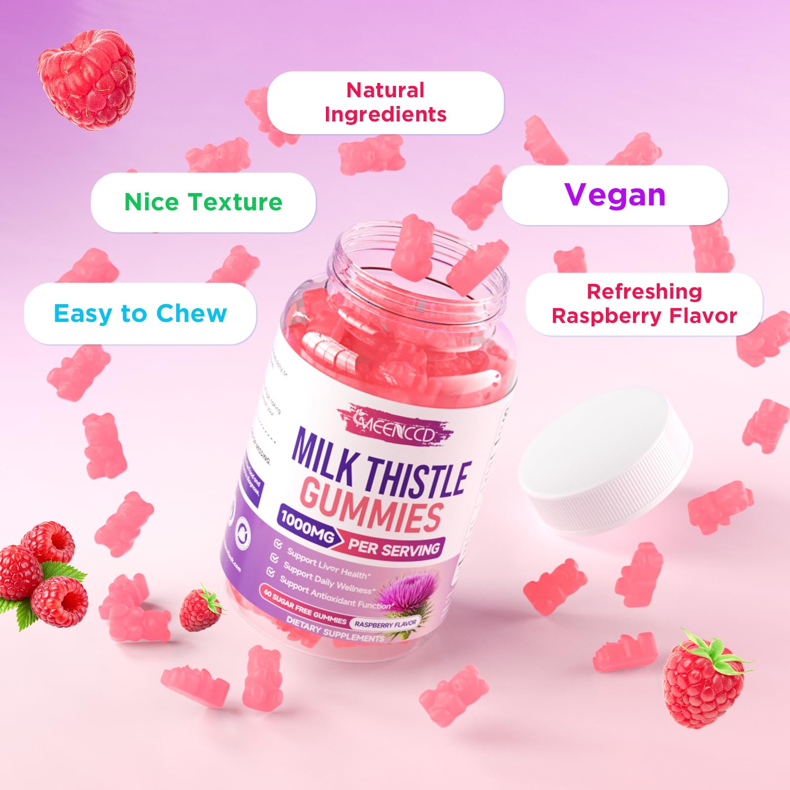 Milk Thistle Gummies - Milk Thistle Supplement for Antioxidant Support — Amazon image 6