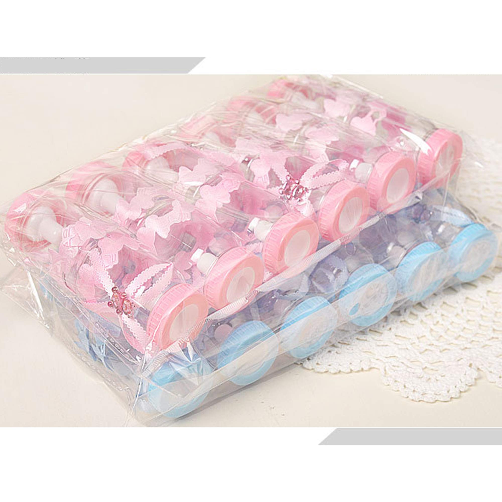 Schneespitze 24 pezzi Biberon Portaconfetti Vasetto Caramelle,Caramella Biberon Bottiglia,Favori di Nozze Forma di Bambino Bottiglia,Baby Shower Battesimo Bottigliette Regali Decorazione