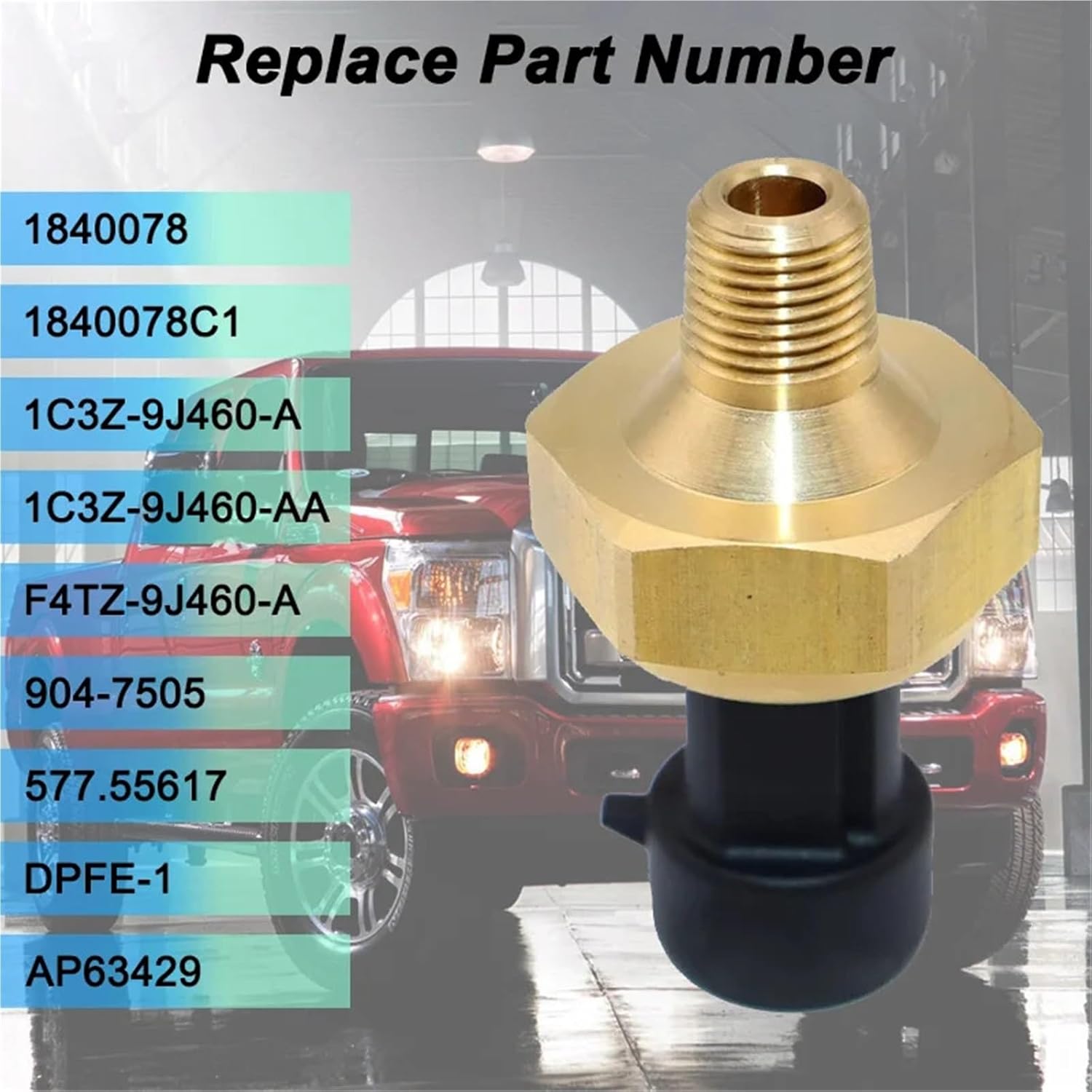 904-7505 EBP Exhaust Back Pressure Sensor 1840078C1 1C3Z-9J460-A 1C3Z-9J460-AA F4TZ-9J460-A for 1994-1996 7.3L