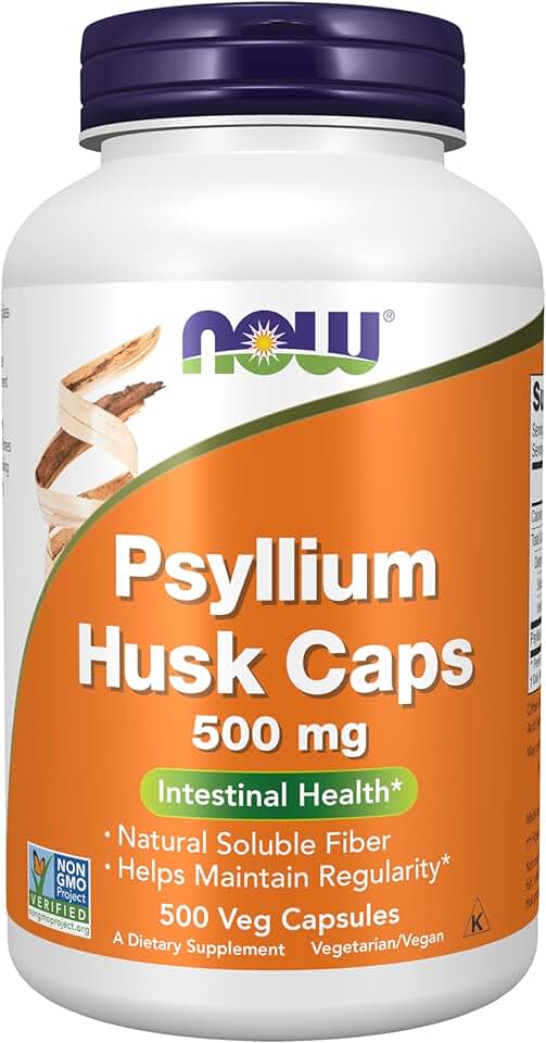 NOW Foods Psyllium Husk Capsules 500 Count