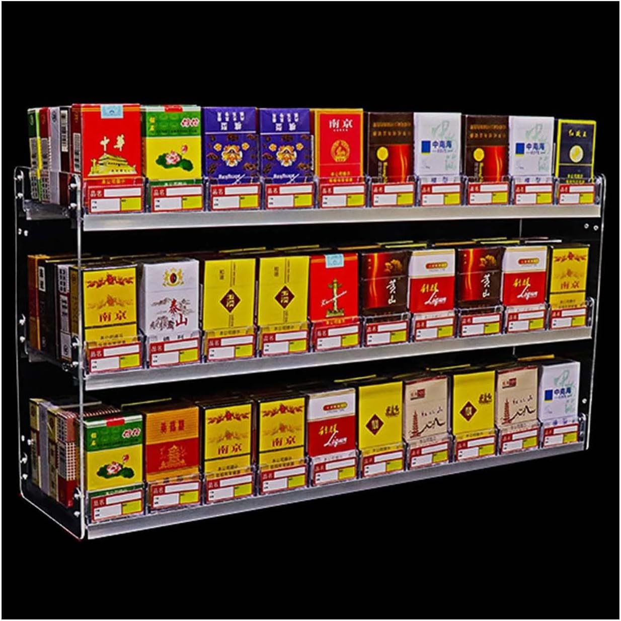 Store Display Shelves Easy To Install/waterproof Cigarette Holder Real Rectangular Cigarette Case Holder For Facilitation Of Stores, Cigarette Box Wall Frames ( Color : Clear , Size : 73.5x28.4x38.5cm