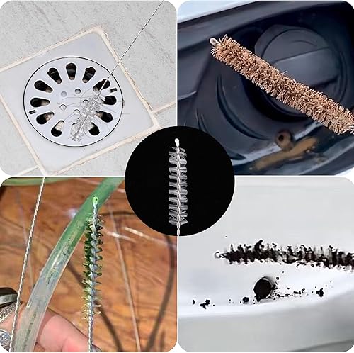 Miniatura 8 de Cepillo de drenaje flexible herramienta de limpieza de nylon interior extra largo para limpiar plomeríarefrigeradortubo de fregadero 150cm59inch (2
