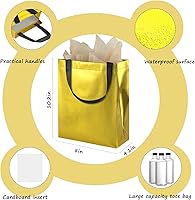 Vista 4 de BLEWINDZ Bolsas de Regalo Coloridas con Papel de Seda – 12 Bolsas de Regalo Reutilizables Tamaño Mediano - Ideales para Bolsa de Dulces, Cumpleaños