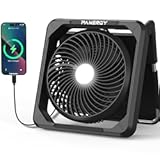 Solar Fan with Lantern for Camping, Rechargeable Battery Powered Fan(21H cooling/67H lighting), Detachable Solar Panel, 3-Speed, 60°Pivot Cordless & Portable for Outdoor Travel RV Power Outage