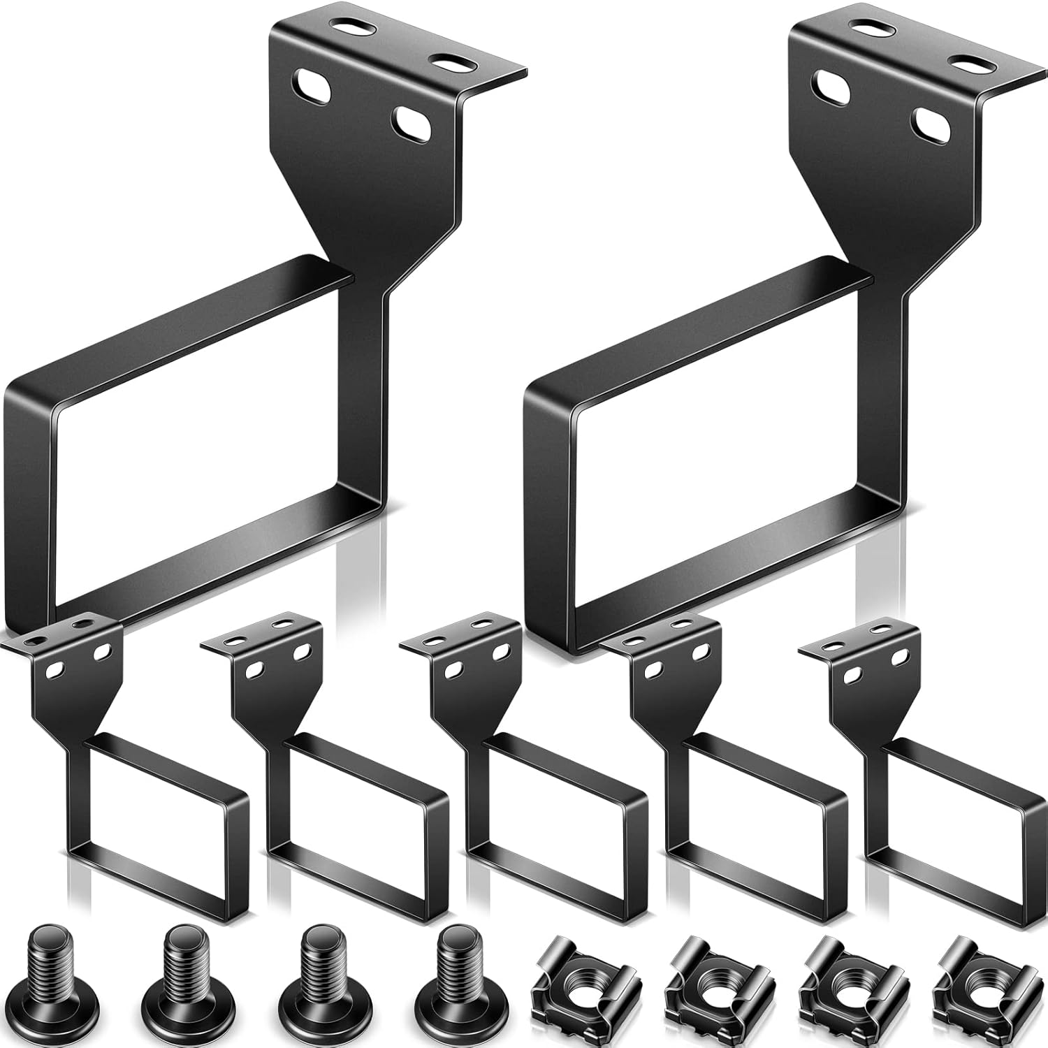 5 Pieces 2.4 x 4 x 4 Inches Vertical Cable Management Metal