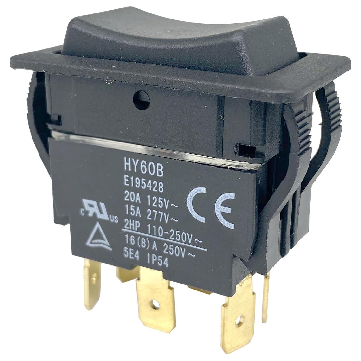 HY60B Rocker Switch – 20A/125V 15A/277V 6-Pin ON-Off-ON Push Button Switch (1-Pack) – Compatible with DeWalt, Milwaukee, Bosch Tools – Fixes Power Failure in Drills, Saws & Garden Equipment