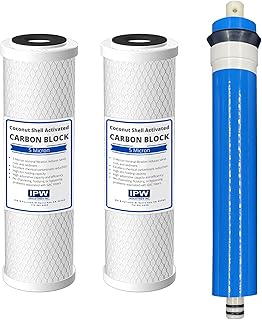 IPW Industries Inc. Compatible with 18 GPD RO Reverse Osmosis GE Membrane FX12M Smart Water w/Pre & Post Filters