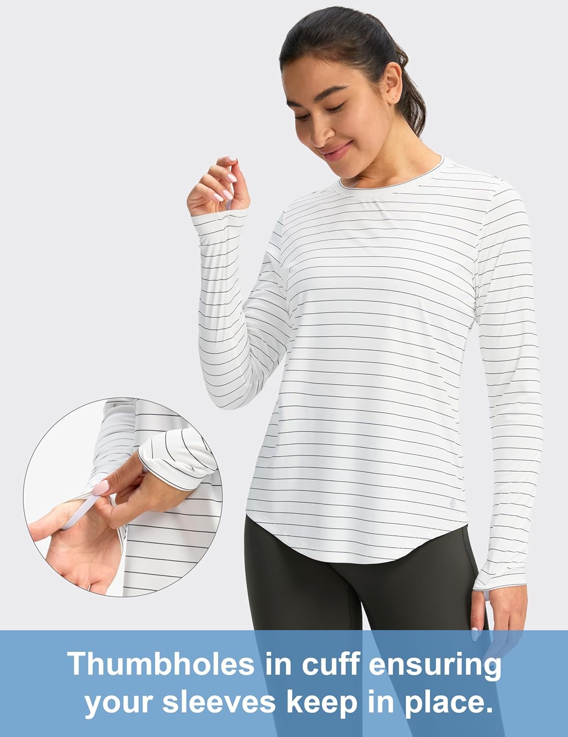 Women's UPF 50+ Sun Shirt Long Sleeve UV Shirts Rash Guard Lightweight Quick Dry Workout Hiking Tops for Women - Image 5