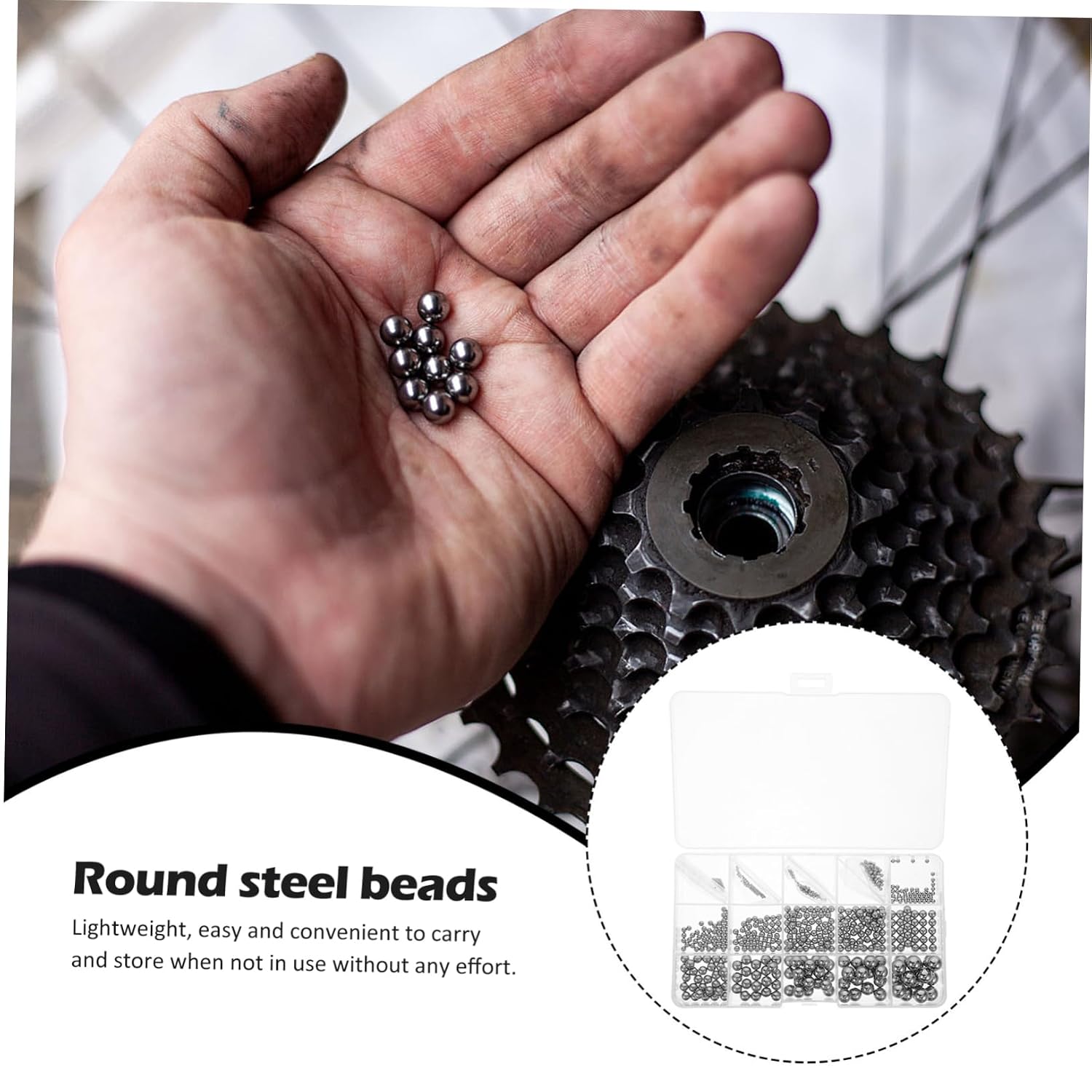 580pcs Stainless Steel Ball Set Precision Balls Assortment Kit for Bike Maintenance
