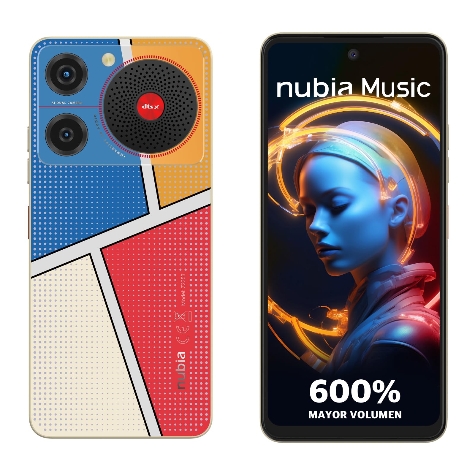 nubia Smartphone Music, 256GB+8 RAM* Principal 50Mpx + cámara IA