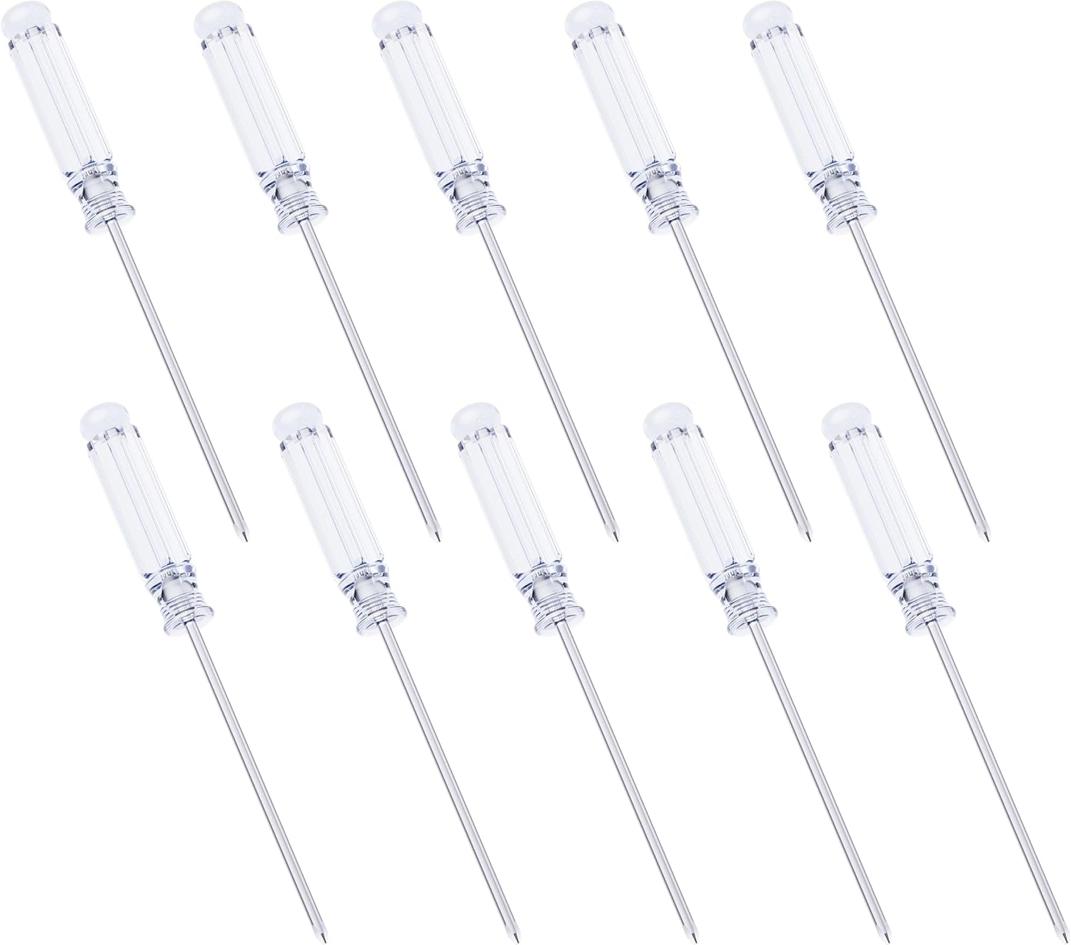 10PCS Mini Phillips Screwdriver, 3mm Cross Head with Blue Non-slip Handle for Small Appliances, 1.77"(45mm) Total Length, Non-magnetic