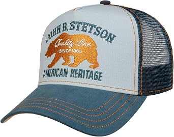 Stetson JBS-Bear Trucker Cap Cotton Brand Embroidery Snapback Mesh Peaked Cap Men Winter Summer