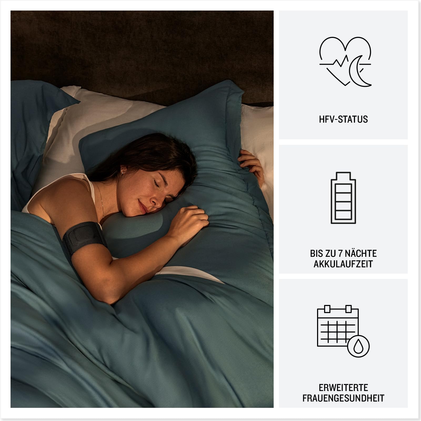 Garmin Index Sleep Monitor - smartes Schlafarmband, Akkulaufzeit bis zu 7 Nächte, Erfassung von Schlafphasen, SleepScore, Herzfrequenzvariabilität, Stresslevel, intelligenter Weckalarm (S/M) - 4