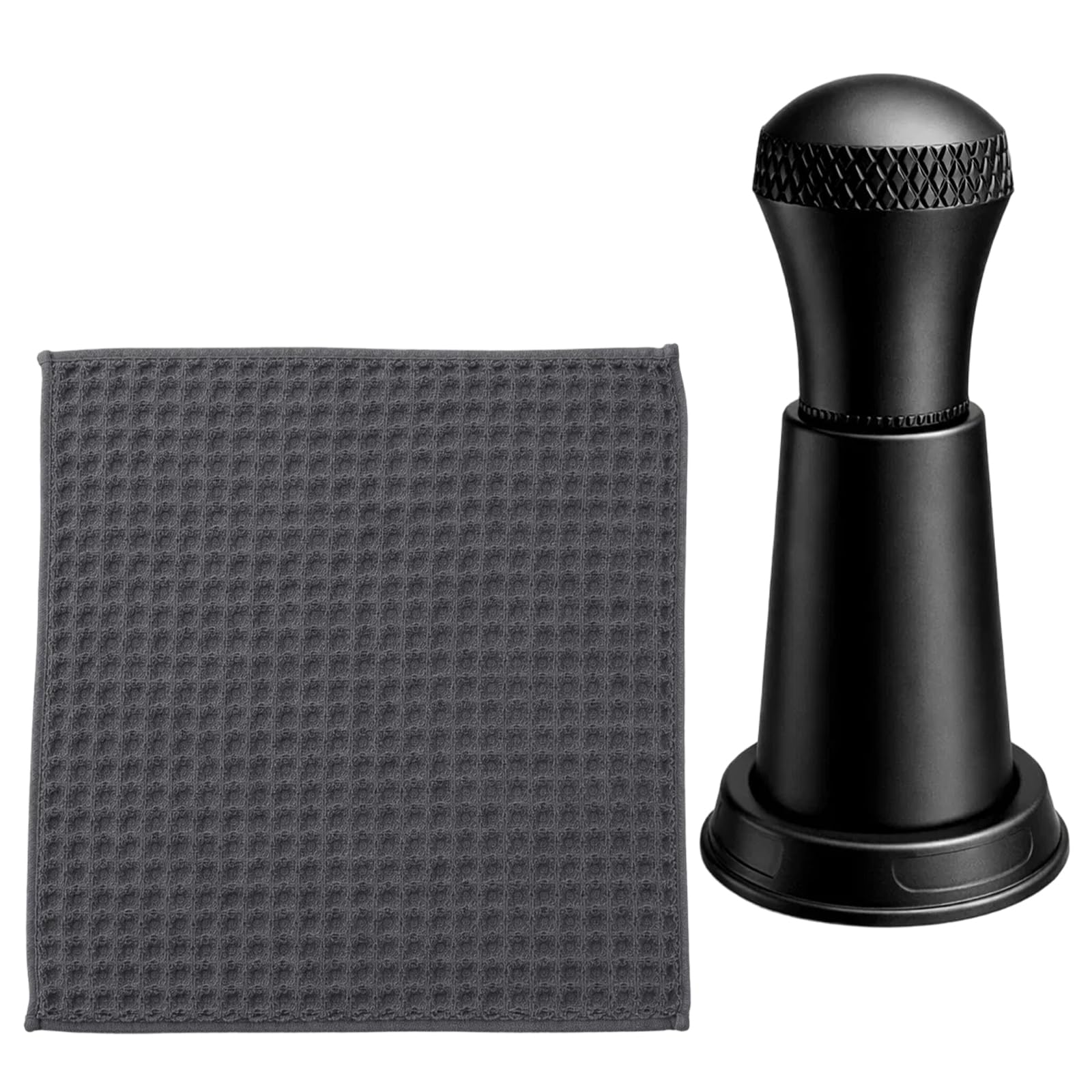 Tool Espresso, Coffee Distribution Tool with Stirring Pins, Barista Accessories for Home Use, Grey Square Cloth Included