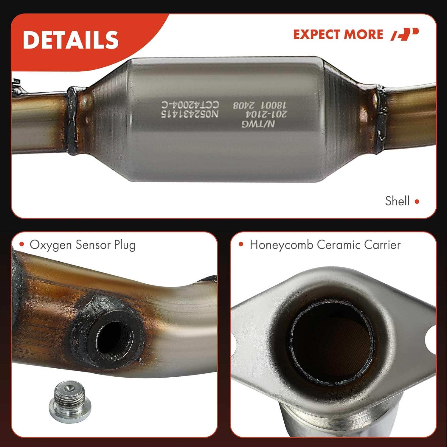 A-Premium Catalytic Converter Kit Direct-Fit Compatible with Toyota Yaris 2007 2008 2009 2010 2011 1.5L, E.P.A. Compliant