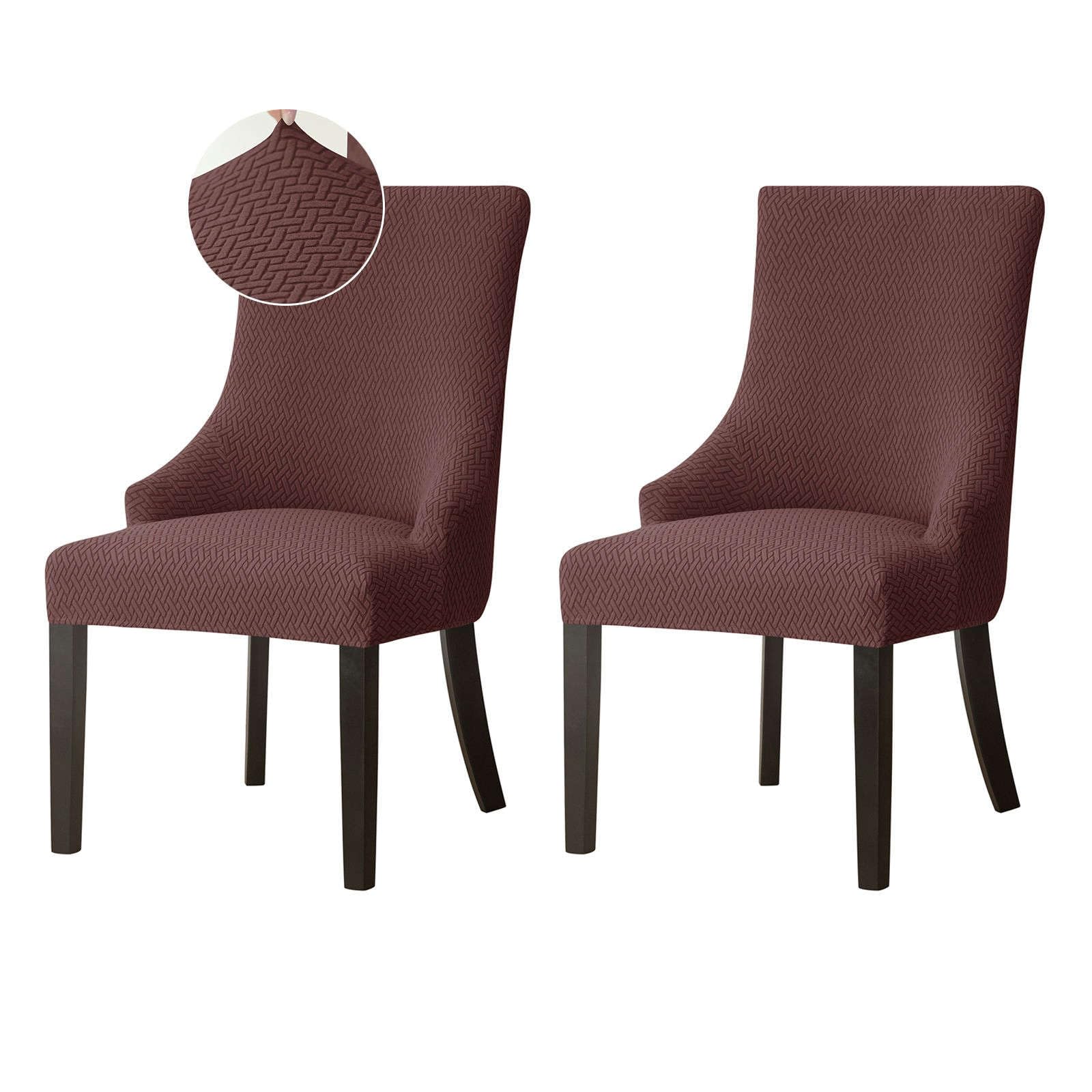 Housse pour fauteuil à oreilles de salle à manger style jacquard