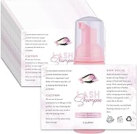 Vista 9 de 50 etiquetas adhesivas para champú de pestañas para botella, calcomanías de extensión de pestañas para bomba de espuma, botellas, pestañas de baño