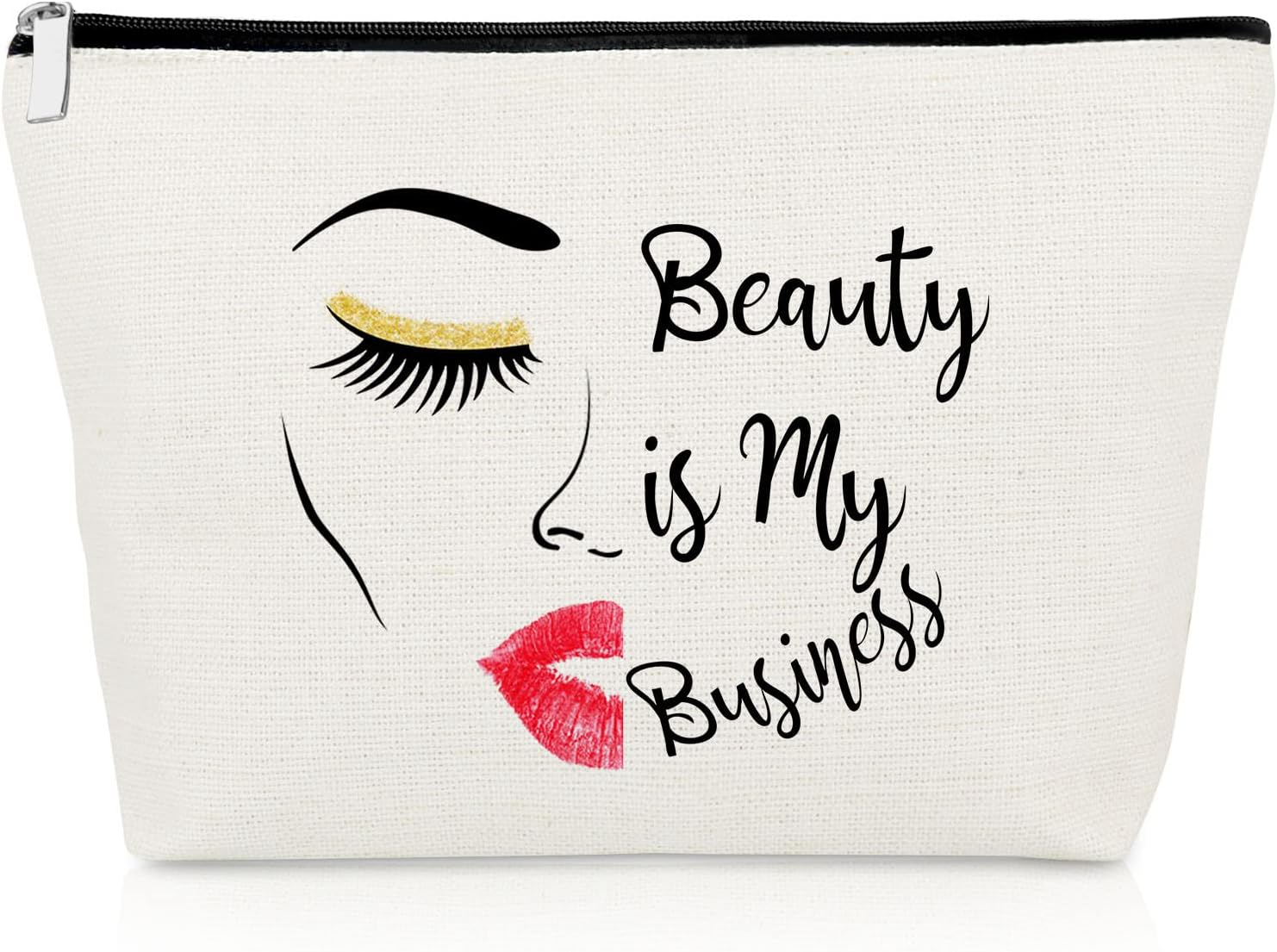 Makeup Artist Gifts for Women Cosmetic Bag Makeup Lover Gift for Lash Girl Beautician Hairdresser Thank You Present for Stylist Cosmetology Graduation Travel Cosmetic Pouch Christmas Birthday Present
