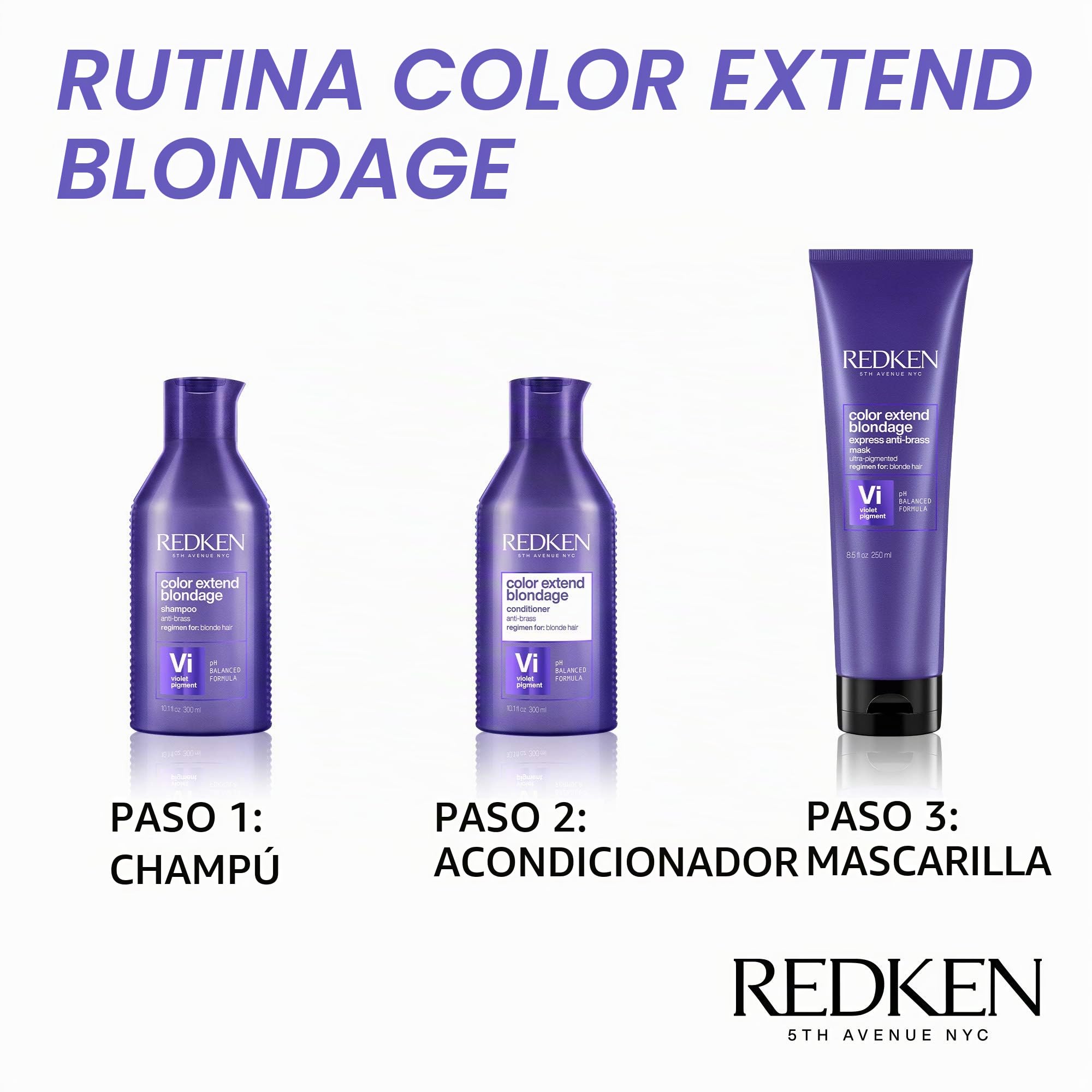 Redken, Mascarilla para el Cuidado del Color para Cabello Rubio, Color Extend Blondage, 250 ml