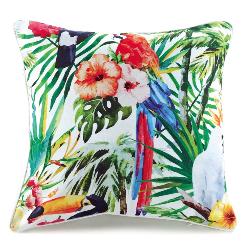 Coussin style sud-est asiatique premium fleurs E 45x45 pour canapé élégant