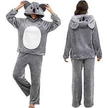 Unisex Adult Animal Costume 2 Pieces Pajamas Halloween Costumes Cosplay Sleepwear for Women Men