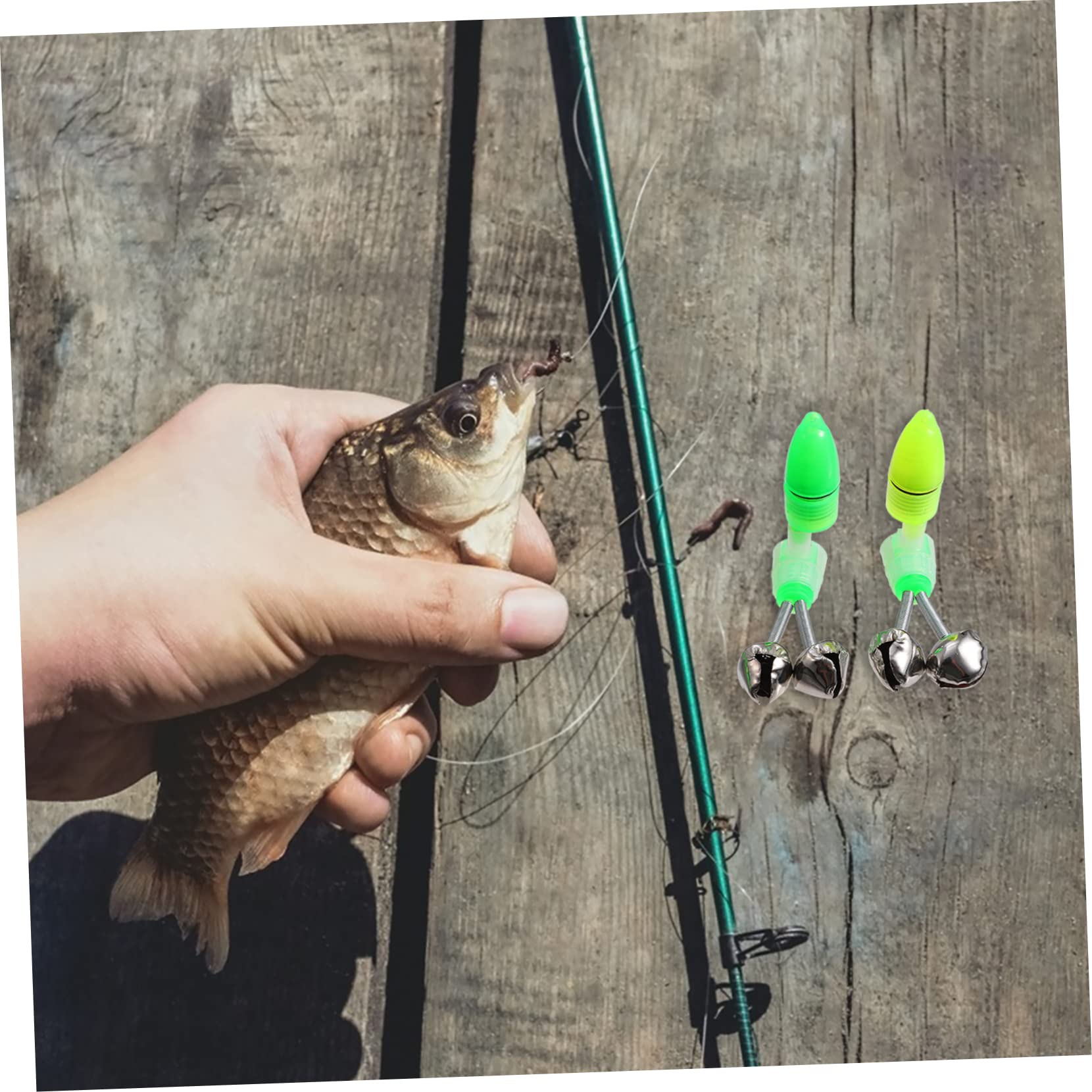 BESPORTBLE Fishing Accessories 40pcs Fishing Rod Bells Screw Fish Bells Led Random