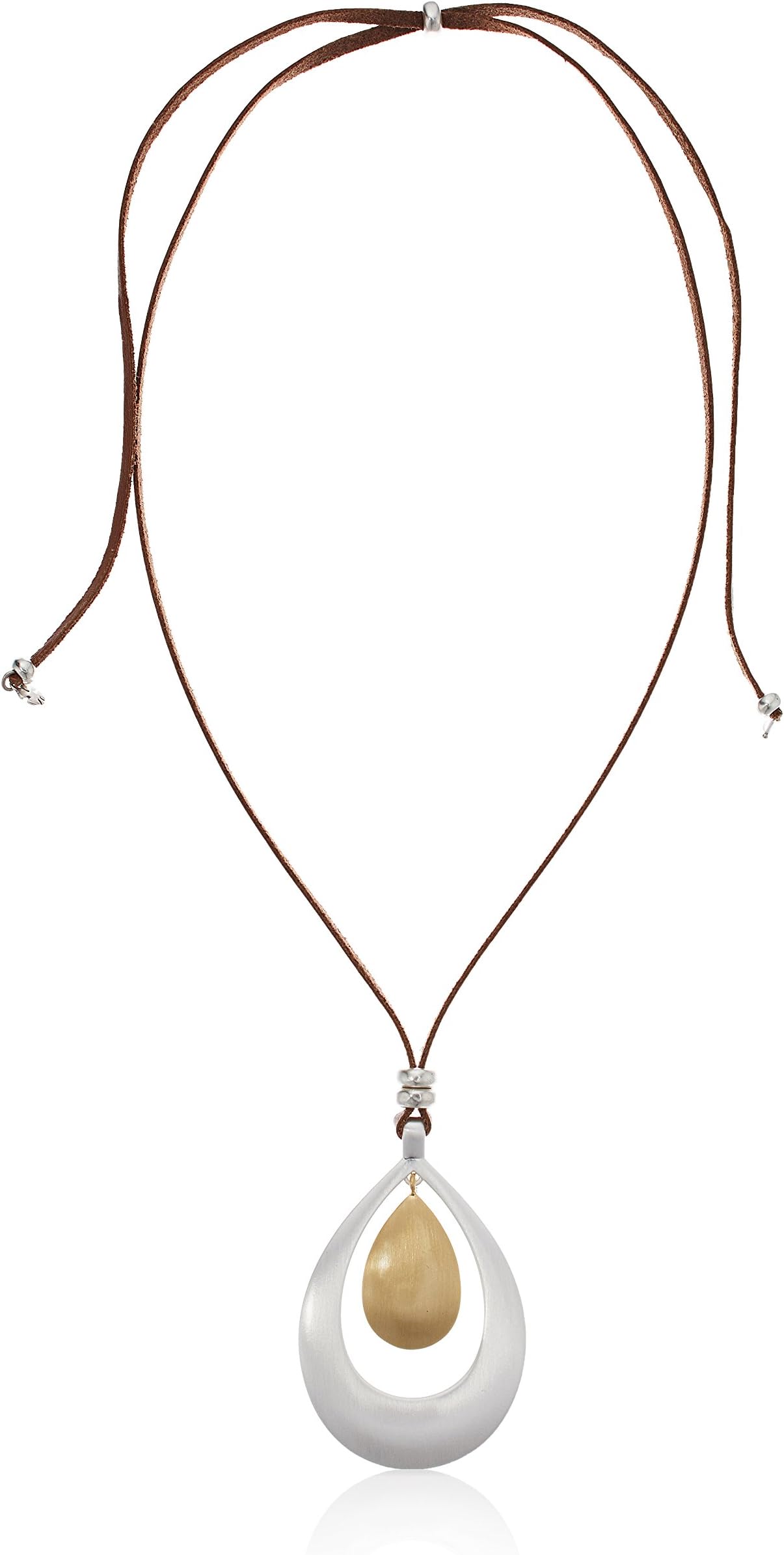 Two-Tone Pendant Necklace