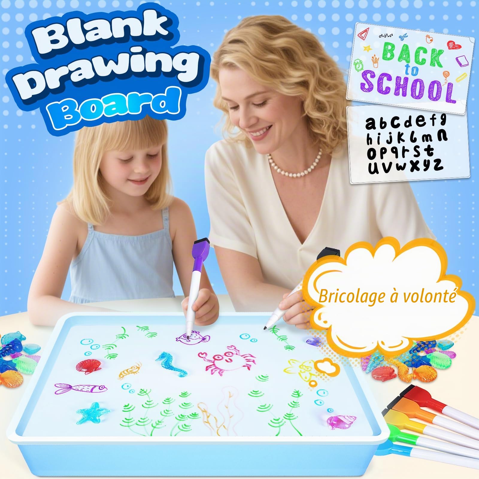 Yellcetoy Jouets Sensoriels pour Autisme, Table Lumineuse à Dessin pour Enfants Table d'Activité à Changement de Couleur, Jouets Éducatifs pour TDAH TSA, pour la Maison et l'École