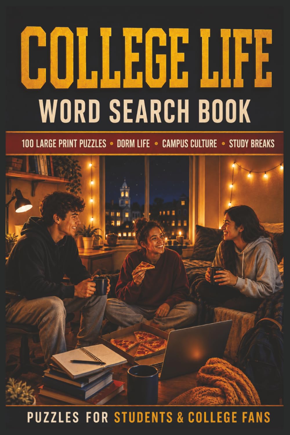 College Life Word Search Book: Large Print Book with 100 Puzzles on Dorm Life, Campus Life, and College Finals Week