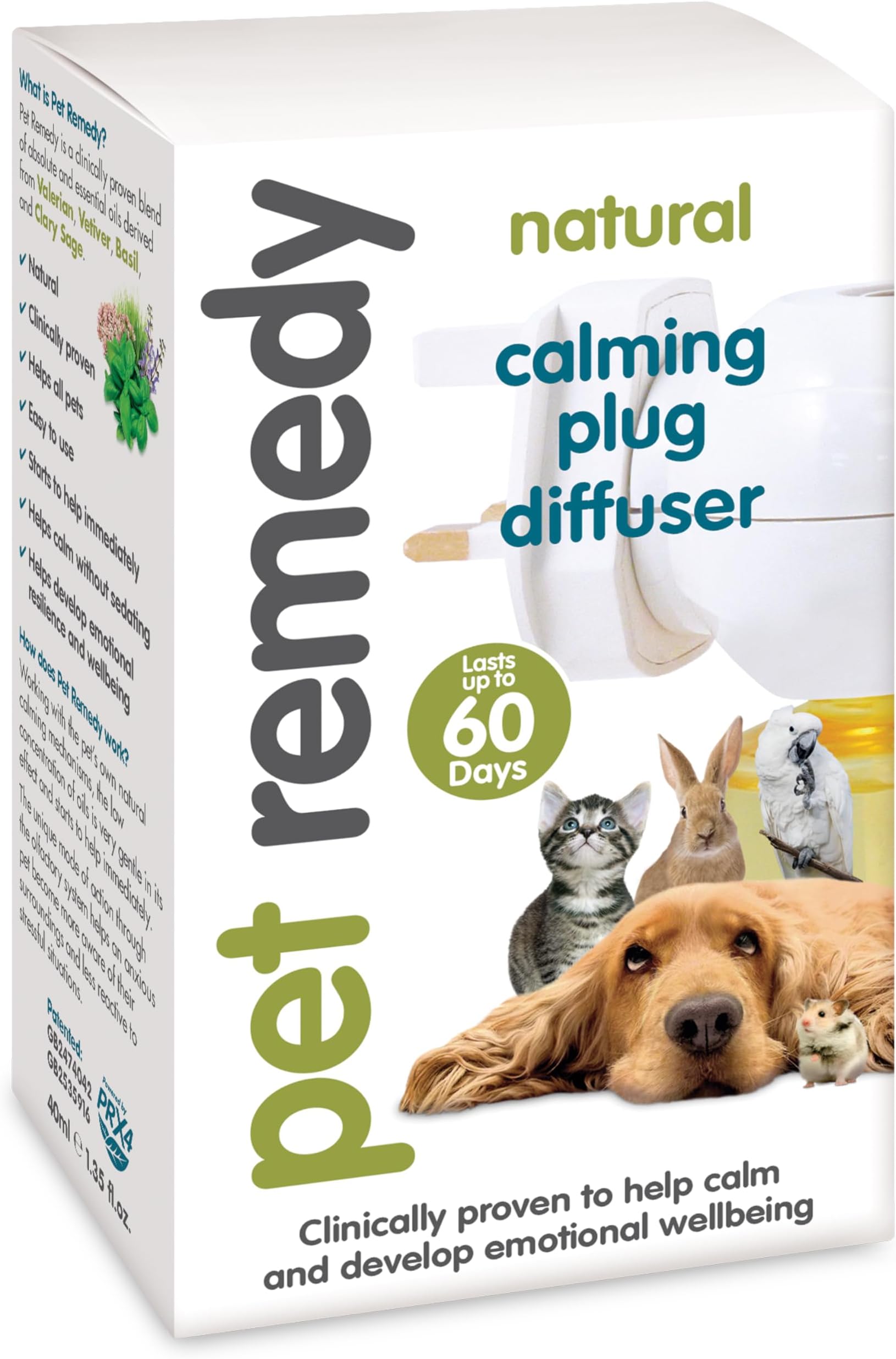 Pet Remedy Natural De-Stress and Calming Plug-In Diffuser, 40 ml