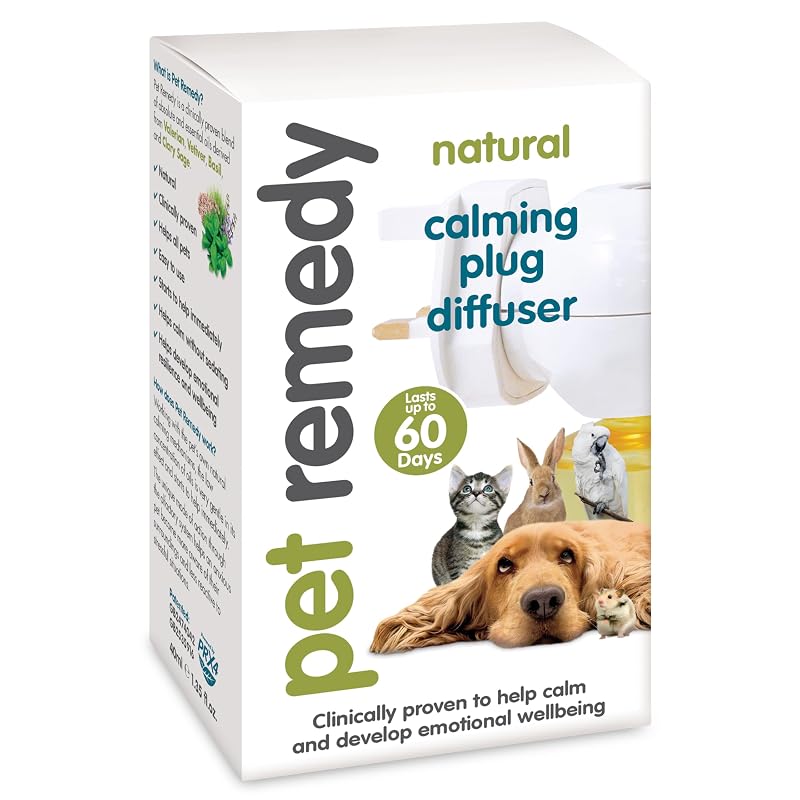 Difusor elétrico Pet Remedy para cães com óleos essenciais, 40 mL