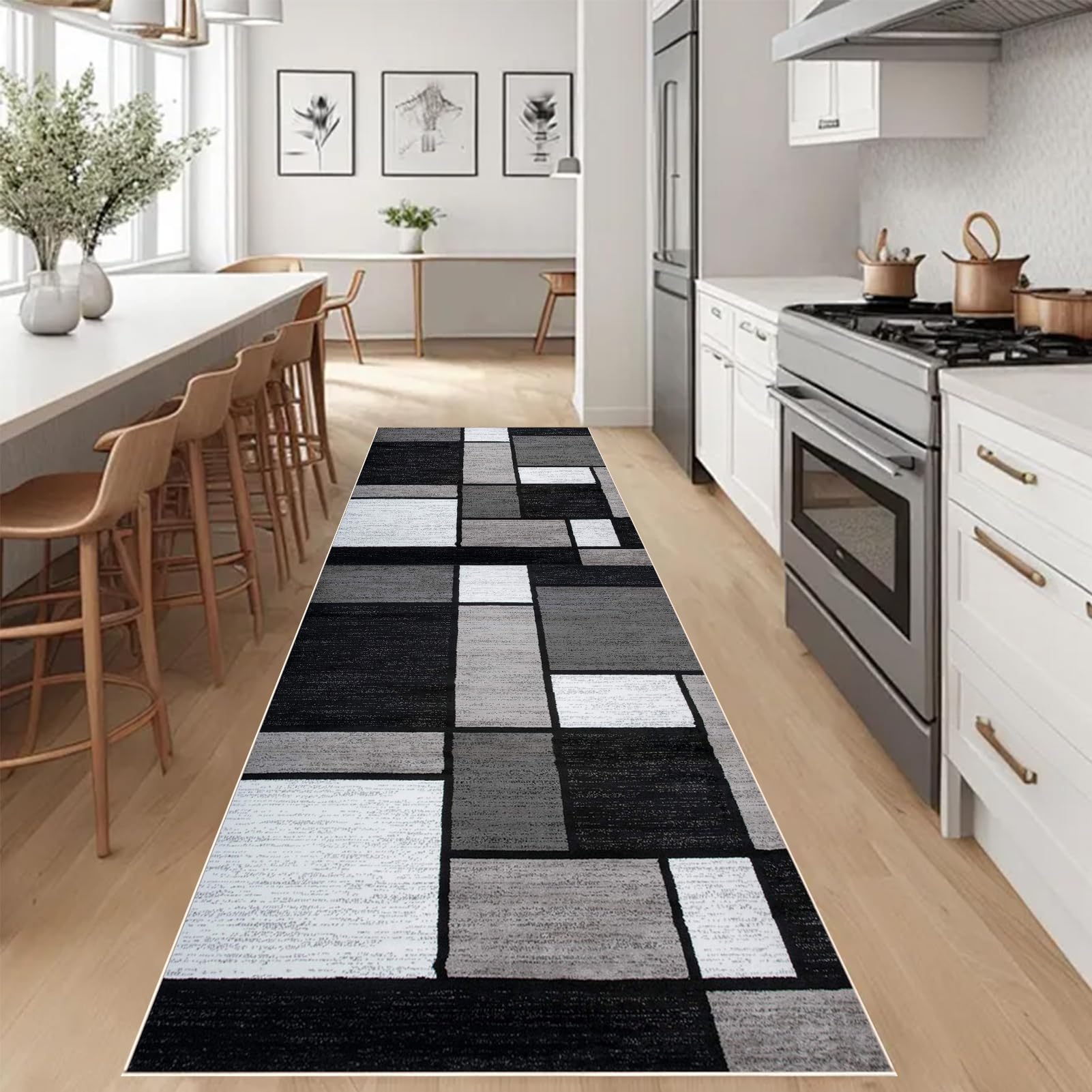 Dywan Chodnik Kuchenny Zmywalny Antypoślizgowy Dywan Biegacz Długi Korytarz Dywany Salon Dywan Sypialnia Nowoczesne Długie Maty Do Wejścia Balkon Łazienka Pralnia 50 x 250 cm
