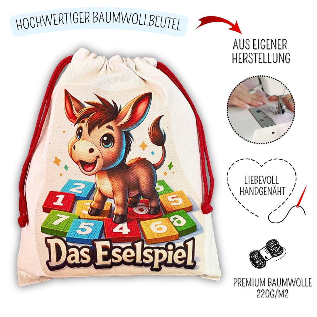 Mutou Das Eselspiel 2.0 ECKIG 121 Teile Holz Familienspiel Lernspiel