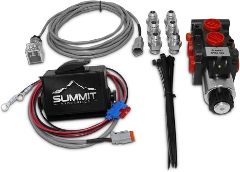 Summit Hydraulics Hydraulic Multiplier Solenoid Selector Diverter Valve w/Rocker Switch, 13 GPM