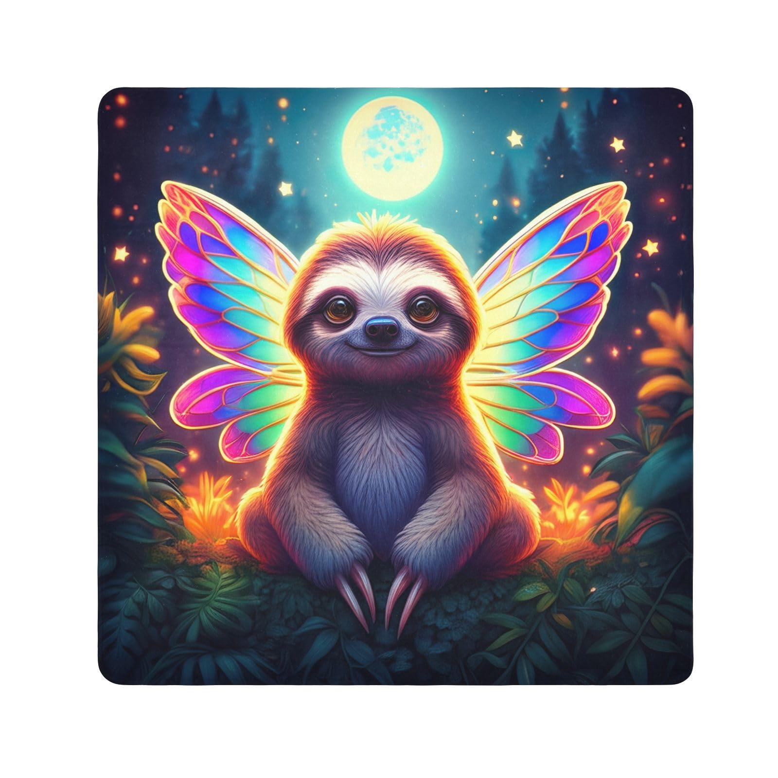 ODAWA Anti-scratch Lens Camera Wrap Cartoon Sloth Fairy Wings Self Adhesive Cloth 13.8
