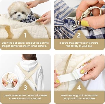 JourCraf Pet Carrier Backpack, Adjustable Pet Front Cat Dog Carrier Backpack Travel Bag for Small Medium Dogs Cats and Rabbits, Safety Strap with Removable Bottom Plate for Camping Hiking Traveling