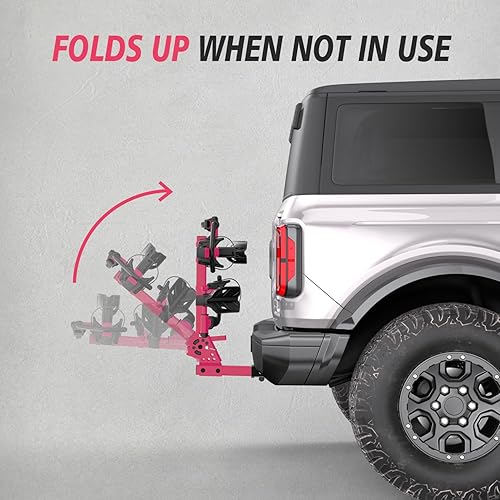 Miniatura 7 de Portabicicletas para automóvil, soporte de enganche para SUV, plataforma de 2 bicicletas, capacidad de 200 libras para bicicletas eléctricas y