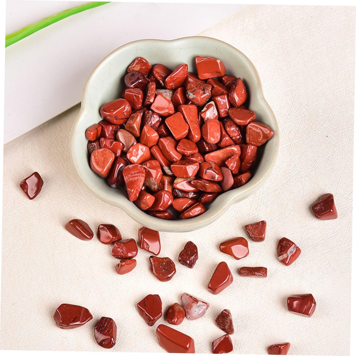 NUOBESTY Red Jasper Gravel 7-9mm 2lb Natural Aquarium Gravel Fish Tank Decoration Terrarium Rocks for Fish and Aquatic Pets
