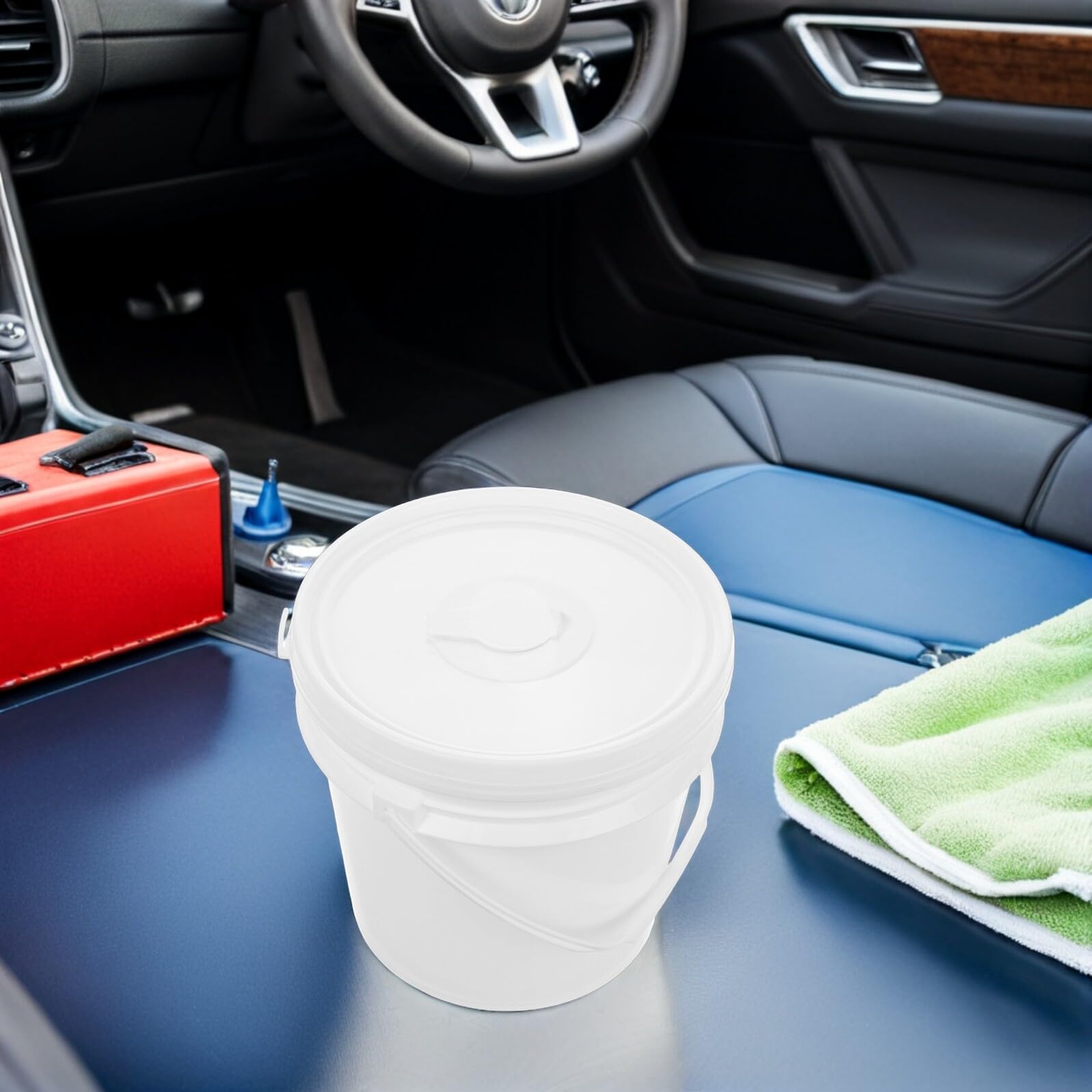 2 Nachfüllbare Feuchttuchspender fürs Auto 4L 5L mit Deckel Feuchttuchbehälter für Unterwegs Feuchttücherhalter für Reisen Bad und Camping