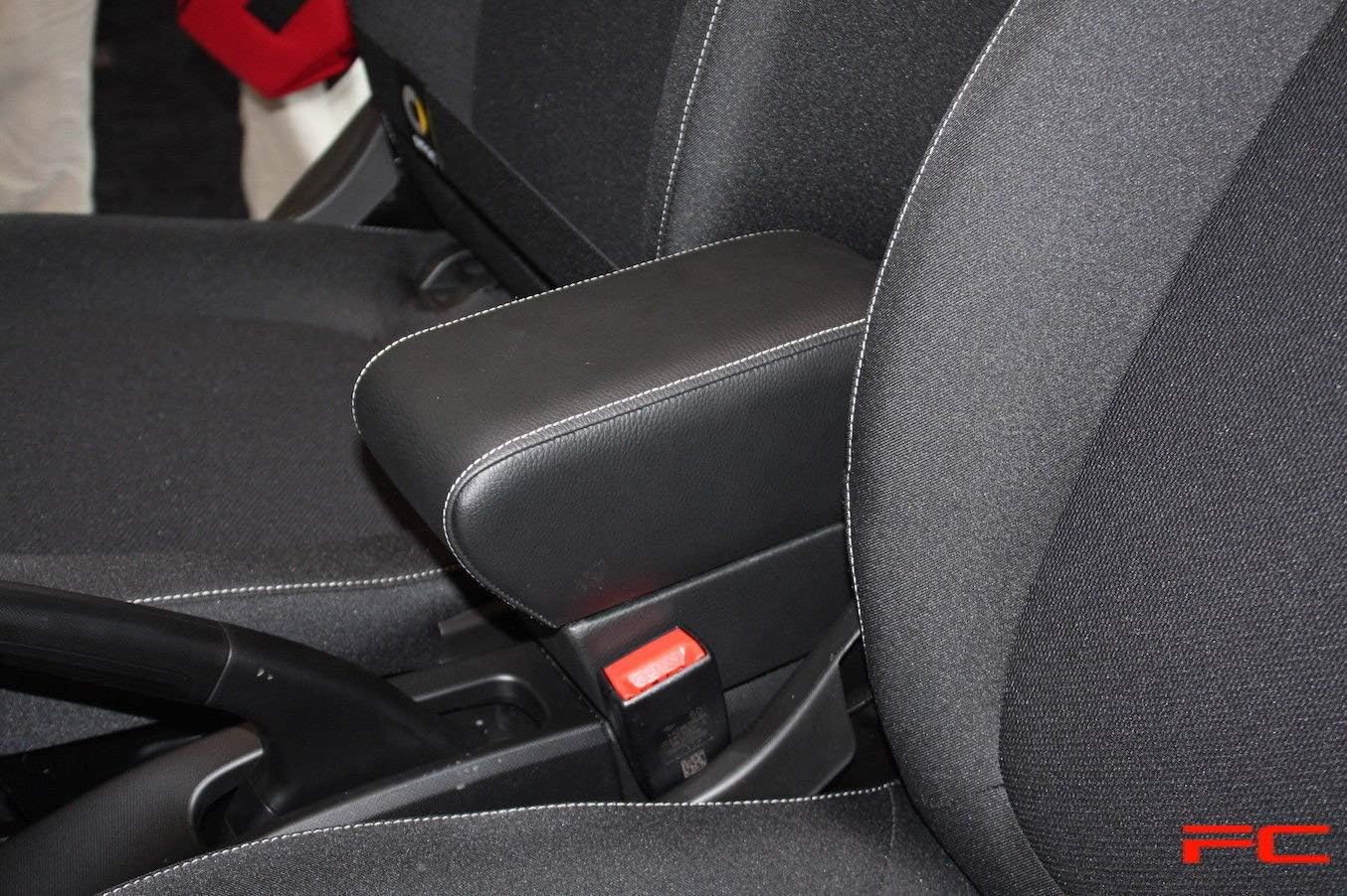Filocar Ergonomic comfort armrest Smart 453 ForTwo and ForFour (Black real leather)