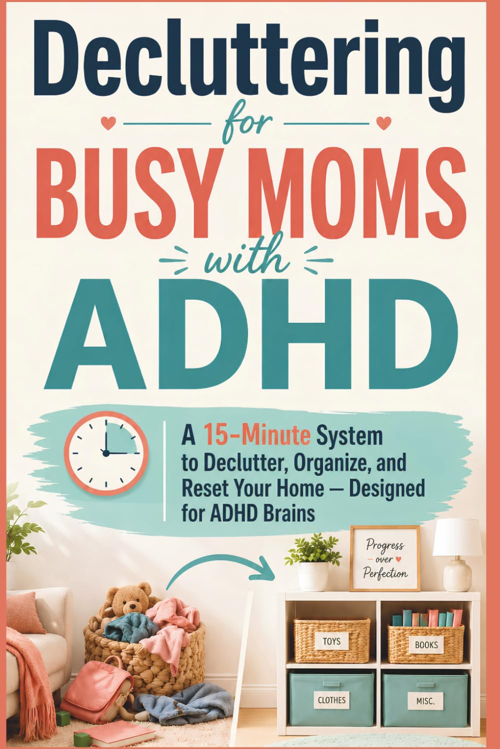 Decluttering for Busy Moms with ADHD: A 15-Minute System to Declutter, Organize, and Reset Your Home — Designed for ADHD Brains (Brain-First Life Systems)