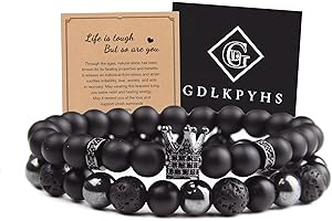 Stunning Obsidian Crown Bracelet