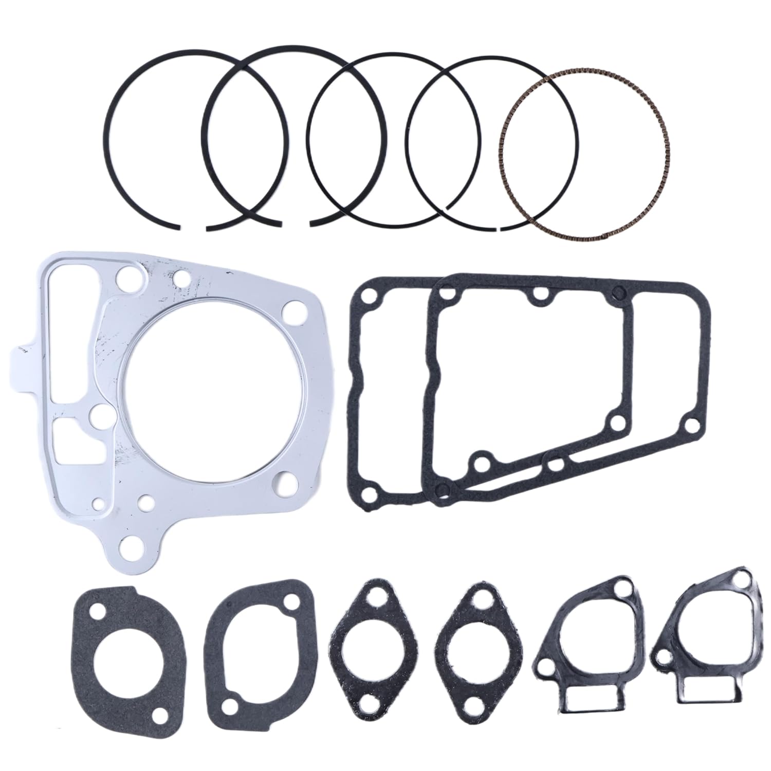 Rings 13008-0569 Head Gasket 11004-0762 Rocker Cover 11061-1285 Kit Compatible with Kawasaki FR651V FR691V FR730V FS651V FS730V FT730V FX651V FX730V FX691V