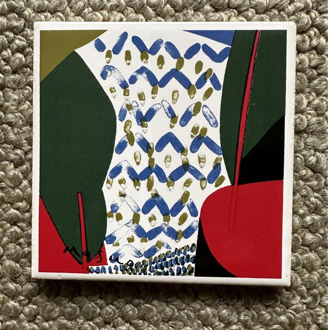 池田 満寿夫 エロスの作家 陶製コースター額 #陶製コースター額