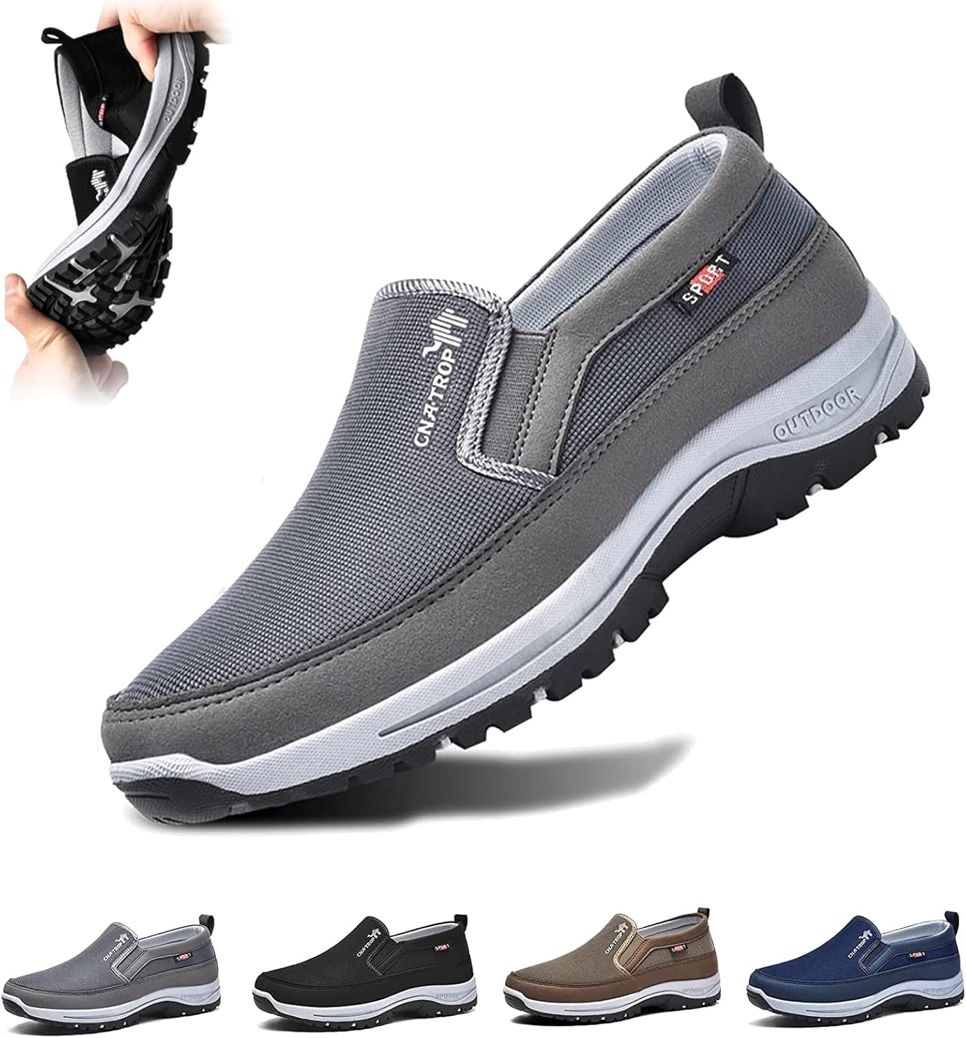 CNA Trop Shoes for Men, CNA Trop Men Outdoor Hiking Orthopedic Shoes, CNATrop Men